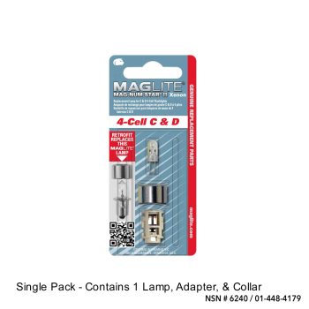 Replacement Lamp-Bulb for 4-Cell C & D Flashlight